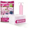 Dorunova Sacchi Buste Sacchetti Sottovuoto Vestiti con Pompa Da Viaggio Piumoni, Vacuum Storage Bags (Rosa,XS,6)