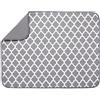 S&T INC. S & T XL in Microfibra Tappetino scolapiatti, White Trellis, x-Large