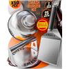 SMASHI BURGER SMASHI® Kit Smash Burger Professionale con Manico Apribottiglie | Acciaio Inox 304 Certificato UE | Pressa Hamburger Antiaderente | Kit Smash Burger Completo (Esperto)
