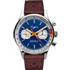 Sugess SUCHP007Z 40MM Gold SWAN Neck Chronograph Pliot Chrono Premier Seagull ST1901 Movimento Sapphire Crystal Orologio da uomo 1963, Blu, Cinturino
