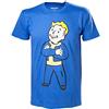 FALLOUT 4 Uomo Vault Boy Crossed Arms Short Sleeve T-Shirt, Blue, Large - [Edizione: Regno Unito]