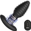 Rimmers Model-E Vibrating Rimming Plug with Remote Control Black
