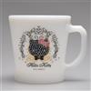 Fire King RARE Fire King Hello Kitty 40th Decorazione Mug SWAROVSKI Nero 250ml Giappone