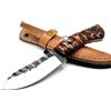 COLTELLO ARTIGIANALE LAMA FISSA DA CACCIA IN ACCIAIO 1095 COLLEZIONE FODERO