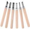 Hemobllo 6 Pezzi Kit di Scalpelli per Intaglio Legno Fatti a Mano Manico Confortevole e Resistente All'abrasione Strumenti per Lavorazione Legno per Riparazioni Domestiche e Lavori