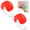 Generico Spatola multiuso 9 in 1 per sigillatura, spatola pieghevole e applicatore di sigillante con bordi raschiante, sigillatura senza sforzo grazie alle punte leviganti (rosso*2)