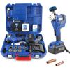 Generico Kit di cartellatura elettrica a batteria (45° eccentrici) per HVAC, con tagliatubi e sbavatore - Espansore per tubi in rame e alluminio