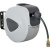 Avvolgitubo Automatico 10m + 90cm Con Attacco ?1/4'', Pressione Max 24 Bar, Montaggio A Parete E Ruotabile Di 180°, Grigio