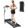 Tapis Roulant Elettrico Pieghevole, Tapis Roulant Elettrico Portatile 1.25hp Con Schermo Lcd, Velocità 1-10 Km/h, Ruote, Allenamento Per Casa, Uffici