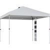 Gazebo 3x3 M Pop Up Con Tasche Portaoggetti E Sacchi Di Sabbia, In Metallo E Tessuto Oxford, Bianco