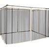 Zanzariera Per Gazebo Tende Di Ricambio Universale Con Cerniere, 302x207cm - Nero E Beige
