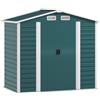 Casetta Da Giardino In Metallo Con Porte Scorrevoli E Lucchetto Con Chiavi, 2.1x1.2x1.9m, Verde