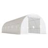 Serra A Tunnel 8x3x2 M Con Rivestimento In Plastica E Acciaio Rinforzato, Bianco