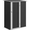 Casetta Porta Attrezzi Capanno In Acciaio Impermeabile, 142x84x189 Cm, Grigio