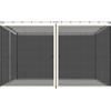 Zanzariera Per Gazebo Tende Di Ricambio Universale Con Cerniere, 335x207cm - Nero E Beige