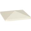 Copertura Per Gazebo Da Giardino 3x3 M In Tessuto Oxford 600d Con Fori Di Drenaggio, Bianco Crema