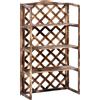 Scaffale Porta Piante Da Esterno A 3 Ripiani In Legno Di Abete, Portavasi Da Interno Ed Esterno, Fioriera Da Balcone, 80x40x148cm