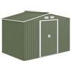Casetta Da Giardino Con 2 Porte Scorrevoli E 4 Prese D'aria In Acciaio, 277x195x192cm, Verde Chiaro