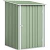 Casetta Da Giardino Porta Attrezzi In Acciaio Galvanizzato Con Porta, 100x104x160 Cm, Verde Chiaro