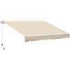 Tenda Da Sole Per Esterno A Bracci Avvolgibile Con Apertura A Manovella, 360x250 Cm, Crema