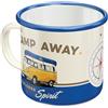 Nostalgic-Art Tazza smaltata retrò, 360 ml, VW Bulli - Let's Camp Away | original Volkswagen license product (OLP), tazza da campeggio, design vintage, Idea regalo per fan di VW Bus