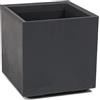 LAMELA Vaso per piante su ruote, 40 cm, 36 l, in plastica, effetto cemento, con drenaggio, interno ed esterno, resistente alle intemperie e facile da pulire, colore: antracite