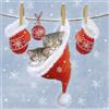 Ambiente - Tovaglioli di Natale, 33 cm, confezione da 20 gattini appena sonnolenti