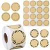 JRSHIRLEYLTD 1 rotolo di adesivi in carta kraft da 5 cm, rotondi, adesivi regalo per marmellate, sacchetti regalo, bottiglie di marmellate, etichette da cucina