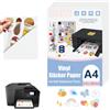 AOOTE 12 Fogli Carta Adesiva Stampabile, 297 x 210mm A4 di Carta Adesiva Trasparente Stampabile, Impermeabile Pellicola Adesiva Trasparente, 80 Micrometro, Etichette Adesive per Getto D'inchiostro