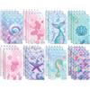 CC HOME 24 mini quaderni per bambini, mini quaderni a forma di sirena, oceano, bomboniere, a spirale, per ragazze, bambini, piccoli blocchi da schizzi per mondo subacqueo, compleanno, feste, aula