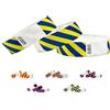 Qubiband 500 pezzi - 19 mm Wristbands, Bracciali, Festival Braccialetti, Night-Club Braccialetti (Blu-Giallo, 500 Pack)