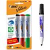 BIC Confezione da 4 pennarelli per lavagna bianca (3 più 1 in omaggio) Bic Velleda 1701 Blister da 4 Assorted