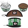 Pets First Ciotola pieghevole da viaggio per cani e gatti, per cani e gatti della NFL Kansas City Chiefs, ciotola pieghevole per cani e gatti, ideale per viaggi con campo da calcio e design a grana di ciottoli.