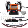 VEVOR Macchina Lucidatrice da Banco 50W Velocità 3590 giri/min 3 Mole per Lucidatura Gioielli Metalli Pietre, Lucidatrice per Gioielli da Banco Doppia Testa Altezza Centrale 7 cm di Motore Brushless