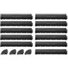 VEVOR Set di Rampa per Rivestimento Pavimento 11 pezzi da Garage Officina, Rampa di Accesso 31 x 6 cm per Piastrelle ad Incastro con 4 Parti Angolari Antiscivolo SOLO per Tappetini di Drenaggio