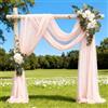 Alaoo Drappeggio di Arco di Nozze, 5Mx160CM,Rosa | Tessuto Drappeggiato per Arco Nuziale, Tessuto di Tulle Chiffon, Adatto per Matrimoni, Cerimonie, Feste, Decorazioni Sceniche