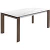 AC ANGEL CERDÁ Angel Cerdá - Tavolo da pranzo allungabile moderno in gres porcellanato bianco | Rettangolare Luminoso | Per 10 Posti | Resistente a Macchie e Graffi | 180/235 x 90 x 75 cm
