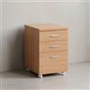 KADIMA DESIGN Office Roll Container Kilian Beech 40 x 60 cm con 3 cassetti e rotoli