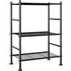 Abiglifty Scaffali portaoggetti in metallo a 3 ripiani, con piedini di livellamento regolabili, organizer salvaspazio per bagno, armadio, garage, 76 x 45,7 x 30,5 cm