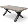 Mar.c.a. Design - Tavolo Allungabile 160/240x90x76 cm - Piano in Nobilitato Finitura Olmo Perla e Base Nera - Made in Italy