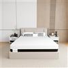 Memory Matratzen Materasso 160x200 cm, materasso memory foam, materasso matrimoniale, altezza 20 cm-Schiuma fredda e schiuma viscoelastica-Durezza H2 e H3-7 zone di comfort(160x200x26cm)
