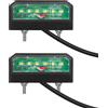 Yinaolan 2 luci per targa, 6000 K, bianco freddo, 6 LED, IP65, impermeabile, alloggiamento in ABS + PC, 12/24 V, per rimorchi, auto, roulotte, camion, marchio di controllo E