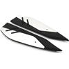 TTADINUDD Per XMAX300 X-MAX 300 2023 2024 2025 Pedane Per Moto In Lega Di Alluminio, Poggiapiedi Antiscivolo(Behind - Silver)