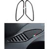 OYDDL 2 pezzi presa d'aria auto Air Vent Adesivi Trim Cover in fibra di carbonio compatibile con Alfa Romeo 159 939 2004 2005 2006 2007 2008 2009 2010 2011 accessori interni
