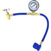 INfloo Tubo con Manometro per Climatizzatore Auto, Attacco LP 11 mm, Compatibile con Bombolette R134a e R1234yf Tipo A 11,5 mm, Tubo Riutilizzabile per Sistema A/C Auto