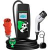 KHONS Cavo di Ricarica Tipo 2 con Spina CEE 5 Metri 6-16A trifase 11kW IP65 Stazione di Ricarica Mobile Wallbox per IEC 62196-2 con Borsa per Il Trasporto