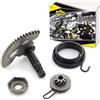 Area1 Kit di riparazione Kickstarter (pignone, trascinatore/molla) per 50 ccm 2 tempi, compatibile con Malag. F10 Wap (da 07), F12 Phantom (da 07), Motow. Magnete, Crogen, RS, Sport, City