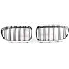 DQRG Griglia Paraurti Anteriore Griglia Per BMW Serie 5 F10 F11 520i 535i 530i 540i 2010-2017 Griglia Anteriore Corsa Con Cornice Cromata Argento A Doppia Stecca