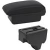 GBGWRMRYX Braccioli per Peugeot 2008 208 2019-2024 2023 2022 2021 2020 Bracciolo Auto Scatola Portaoggetti Parti Retrofit Dedicate Accessori Interni Poggiabraccio(A 1 Black Line No USB)