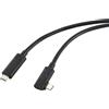 Renkforce Cavo display USB-C® in fibra ottica Renkforce Connettore USB 3.2 Gen2 USB-C® angolato su un lato 10,00 m Nero RF-5625884 (RF-5625884)